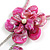Large Shell Flower Pendant with Faux Leather Cord in Fuchsia Pink/44cm L/3cm Ext/15cm Pendant/Slight Variation In Colour/Size/Shape/Natural Irregular - view 5