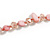 Long Pastel Pink Shell Nugget and Pink Faceted Glass Bead Necklace - 120cm Long - view 6