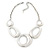 Ethnic Oval Link Chunky Neckace In Silver Plating - 38cm Length/ 5cm Extension - view 8
