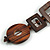 Geometric Wood Bead with Resin and Ceramic Element Cotton Cord Necklace in Brown - 54cm Long/15cm Front Drop - view 4