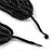 Statement Multistrand Layered Bib Style Wood Bead Necklace In Black - 50cm Shortest/ 70cm Longest Strand - view 6