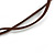 Long Wood, Glass, Ceramic Bead Blue Suede Cord Necklace in Brown - 84cm Long - view 7