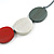 Grey/ Off White/ Red Wood Coin Bead Grey Cotton Cord Necklace - 86cm L (Max Length) Adjustable - view 4
