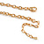 V-Shape Pastel Multi Matte Enamel Beaten/ Hammered Disc Necklace In Gold Tone - 40cm L/ 6cm Ext - view 6