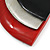 Black/ Metallic Silver/ Red Geometric Triangular Wood Pendant with Long Black Cotton Cord Necklace - 9cm L Pendant/ 100cm L/ (max length) - Adjust - view 4