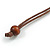 Brown/ Lilac Bird and Circle Wooden Pendant Cotton Cord Long Necklace - 84cm L/ 10cm Pendant - view 7