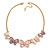Pastel Pink/ Purple Enamel Butterfly with Gold Tone Chain Necklace - 40cm L/ 6cm Ext - view 3
