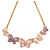 Pastel Pink/ Purple Enamel Butterfly with Gold Tone Chain Necklace - 40cm L/ 6cm Ext - view 4