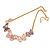 Pastel Pink/ Purple Enamel Butterfly with Gold Tone Chain Necklace - 40cm L/ 6cm Ext - view 6