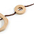 Long Geometric Wooden Bead Cotton Cord Necklace in Natural - 80cm Long - view 5