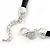 Triple Oval Pendant with Black Leather Cords In Silver Tone - 40cm L/ 5cm Ext - view 6