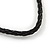 Grey/ Brown Wood Beads with Black Faux Leather Cord Necklace - 70cm L - view 6