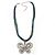 Vintage Butterfly Cord Pendant (Green&Blue) - view 6
