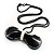 Stylish Plastic Bow Pendant (Black&White) - view 2