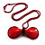 Stylish Plastic Bow Pendant (Red&Black)