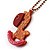 Light Brown Crystal Rocking Horse Pendant - view 2
