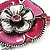 Bright Pink Enamel Flower Pendant With Faux Suede Cord Necklace (Silver Tone) - 40cm Length - view 10