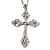 Diamante Cross Pendant Necklace In Rhodium Plated Metal - 62cm Length with 6cm extension - view 6