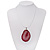 Rose Quartz Medallion Wire Pendant Necklace In Rhodium Plated Metal - 40cm Length with 6cm extension - view 3