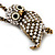 Long Cute Crystal & Simulated Pearl Owl Pendant Necklace In Antique Gold Metal - 60cm Length (10cm Extension) - view 7