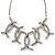 Vintage Textured 'X' Necklace In Burn Silver Metal - 36cm Length/ 8cm Extension - view 5