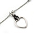Long 2 Strand Heart Necklace In Silver Tone Metal - 90cm L/ 7cm Ext - view 5
