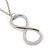 Polished Rhodium Plated 'Infinity' Pendant Necklace - 44cm Length/ 7cm Extension - view 3