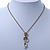 Vintage Inspired Transparent Glass Bead Pendant With Bronze Tone Chain - 38cm Length/ 8cm Extension - view 7