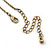 Vintage Inspired Transparent Glass Bead Pendant With Bronze Tone Chain - 38cm Length/ 8cm Extension - view 6