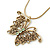 Vintage Inspired Filigree Butterfly Pendant With Gold Tone Snake Chain - 36cm Length/ 7cm Extension - view 2