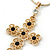 Victorian Style Filigree, Diamante Statement Cross Pendant With Gold Tone Snake Chain - 38cm Length/ 7cm Extension - view 3