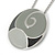 Grey Enamel Medallion Pendant with Silver Tone Chain - 74cm L - view 3