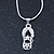 Small AB Crystal Slipper Pendant With Silver Tone Snake Chain - 40cm Length/ 4cm Extension - view 10