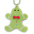 Light Green Acrylic Gingerbread Pendant With Beaded Chain - 44cm L