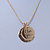 'I love you...to the moon & back' Inscription Gold Tone Double Sided Medallion & Moon Pendant and Chain - 40cm L/ 5cm Ext - view 7