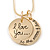 'I love you...to the moon & back' Inscription Gold Tone Double Sided Medallion & Moon Pendant and Chain - 40cm L/ 5cm Ext - view 3