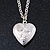 Small Silver Tone Heart with Double Heart Motif Locket Pendant - 40cm L/ 7cm Ext - view 3