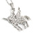 Delicate Crystal Unicorn Pendant with Silver Tone Chain - 40cm L/ 4cm Ext - view 3