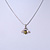 Cute Small Clear Crystal, Yellow/ Black Enamel Bee Pendant with Silver Tone Snake Chain - 40cm L/ 4cm Ext - view 7