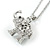 Small Crystal Elephant Pendant with Silver Tone Chain - 40cm L/ 5cm Ext - view 4
