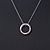 Open Cut Crystal Ring Pendant with Silver Tone Chain - 40cm L/ 6cm Ext - view 3
