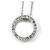 Open Cut Crystal Ring Pendant with Silver Tone Chain - 40cm L/ 6cm Ext - view 4
