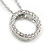 Open Cut Crystal Ring Pendant with Silver Tone Chain - 40cm L/ 6cm Ext - view 5