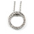 Open Cut Crystal Ring Pendant with Silver Tone Chain - 40cm L/ 6cm Ext - view 9