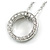Open Cut Crystal Ring Pendant with Silver Tone Chain - 40cm L/ 6cm Ext - view 10
