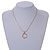 23mm Clear Crystal Eternity Circle of Love Pendant with Snake Type Chain In Rose Gold - 44cm L/ 5cm Ext - view 2