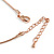 23mm Clear Crystal Eternity Circle of Love Pendant with Snake Type Chain In Rose Gold - 44cm L/ 5cm Ext - view 5