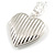 28mm Across/Silver Tone Heart Shaped Locket Pendant with Silver Tone Chain - 41cm L/ 4cm Ext - view 3