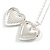 28mm Across/Silver Tone Heart Shaped Locket Pendant with Silver Tone Chain - 41cm L/ 4cm Ext - view 4