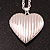 28mm Across/Silver Tone Heart Shaped Locket Pendant with Silver Tone Chain - 41cm L/ 4cm Ext - view 6